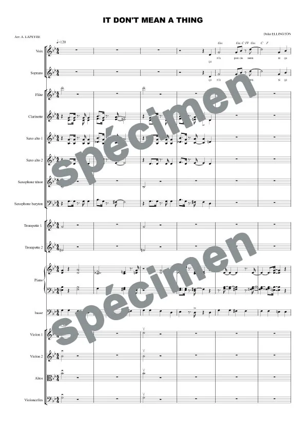 It don’t mean a thing (orchestre et chant)