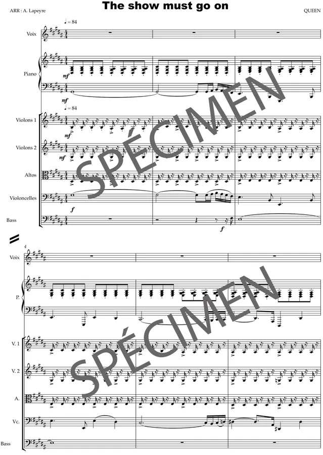 The show must go on (chant+quatuor à cordes)