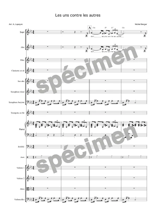 « Les uns avec les autres » Starmania (orchestre et chant)