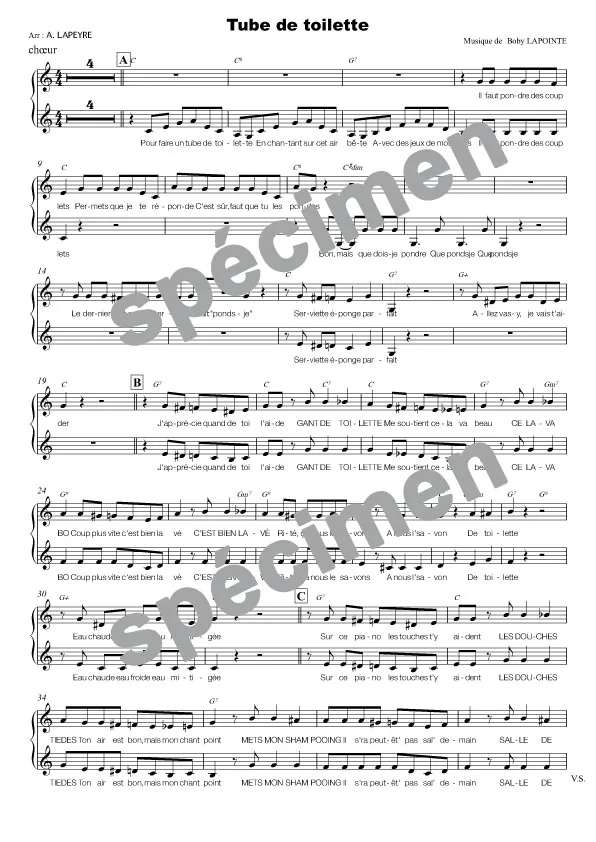 Tube de toilette (chant)