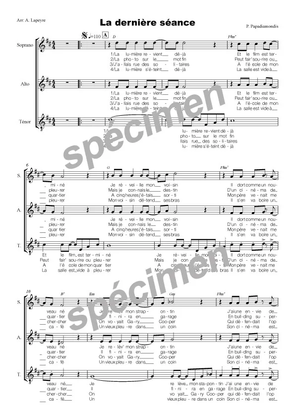 La dernière séance (chant)