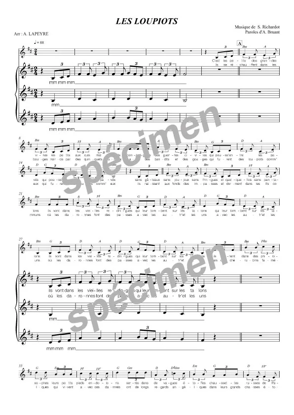 Les loupiots (chant)