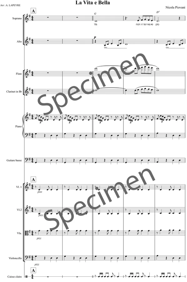 La vita e bella (chant et orchestre)