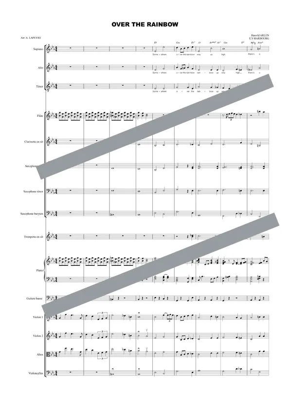 Over the rainbow (orchestre et chant)