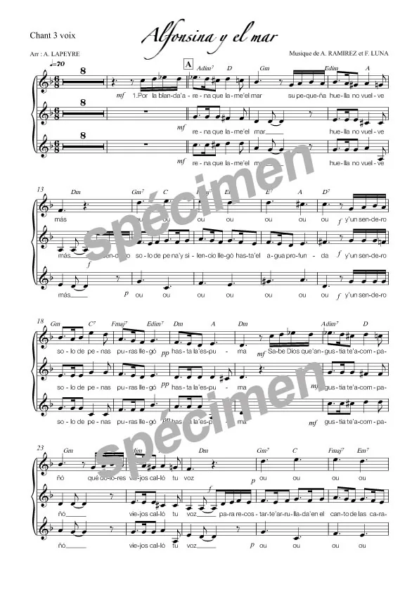 Alfonsina y el mar (chant)