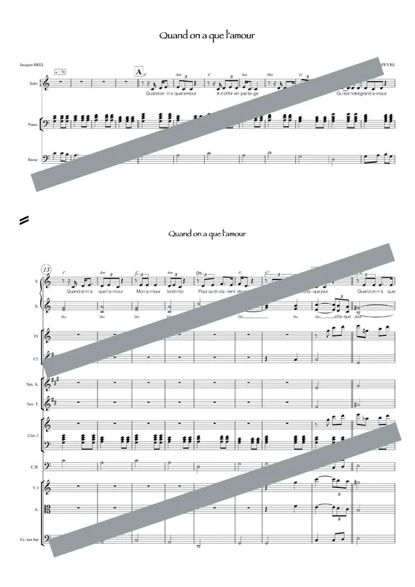 Quand on n’a que l’amour (orchestre+chant)