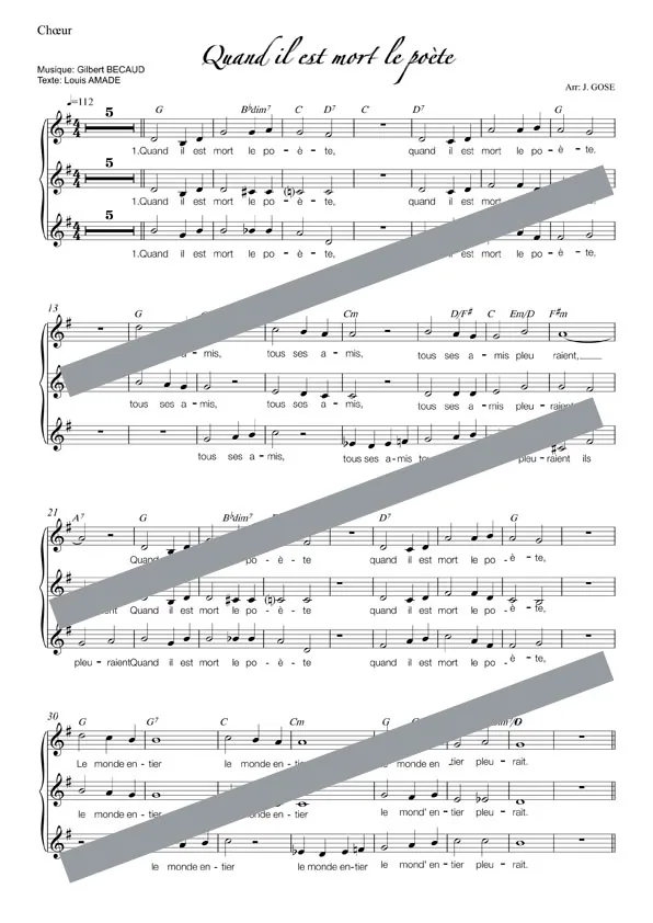 Quand il est mort le poète (chant)
