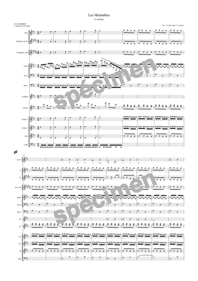 « Le mariage » Les Misérables (orchestre et chant)
