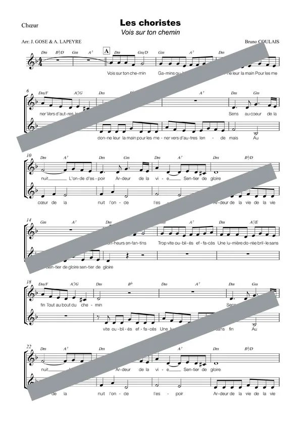 Vois sur ton chemin (chant)