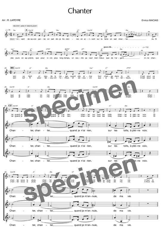 Chanter (chant)