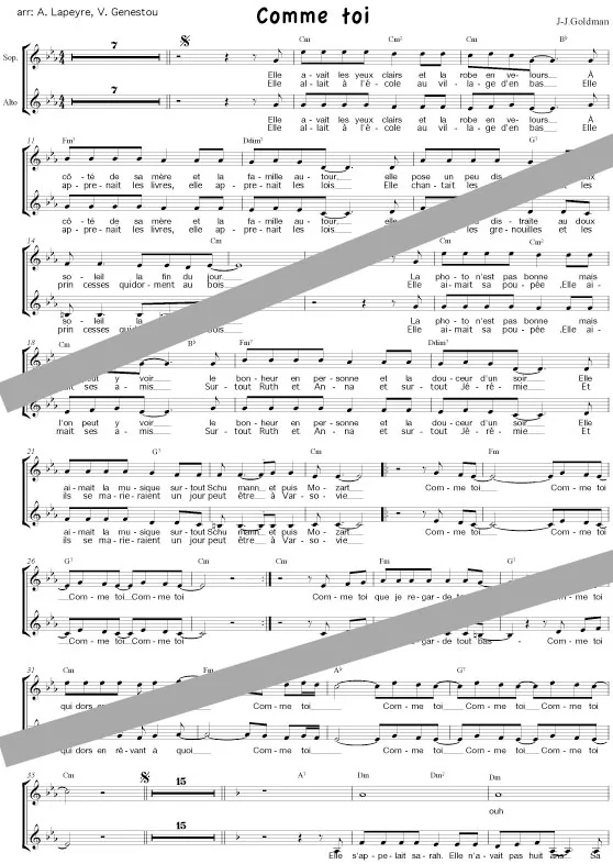 Comme toi (chant 2v)