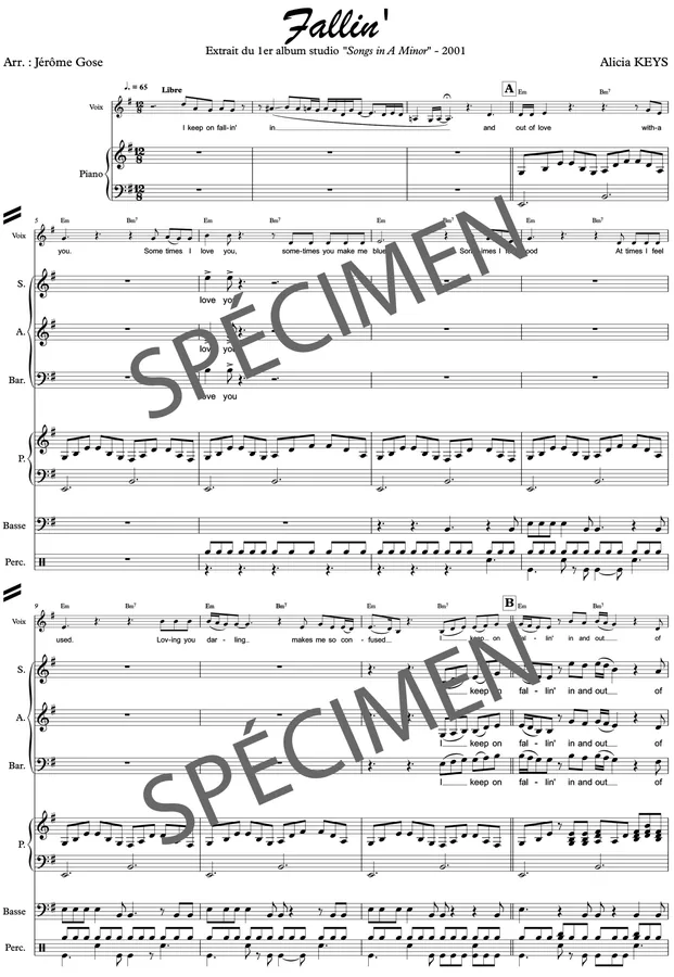 Fallin’ (orchestre et chant)