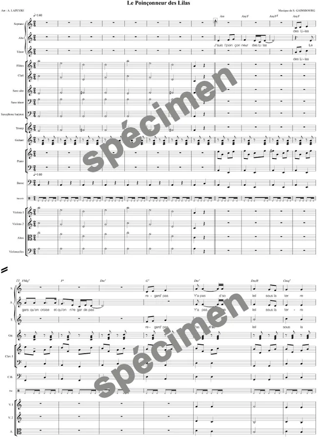 Le poinçonneur des Lilas (orchestre et chant)