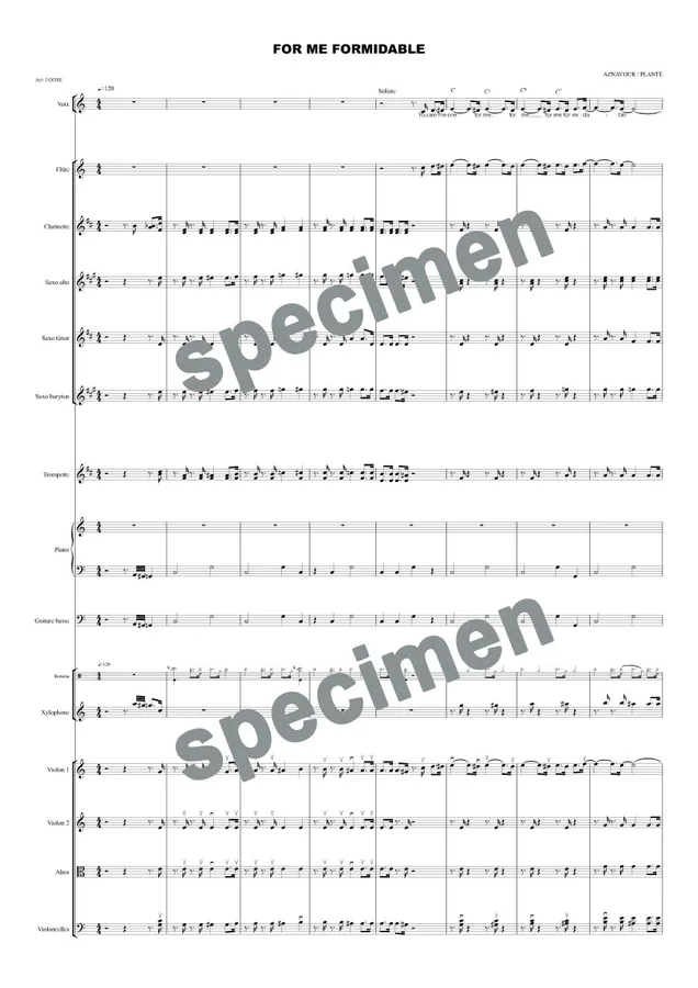 For me formidable (orchestre et chant)