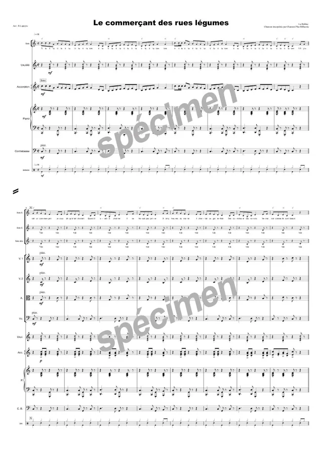 Le commerçant des rues légumes (chant et orchestre)