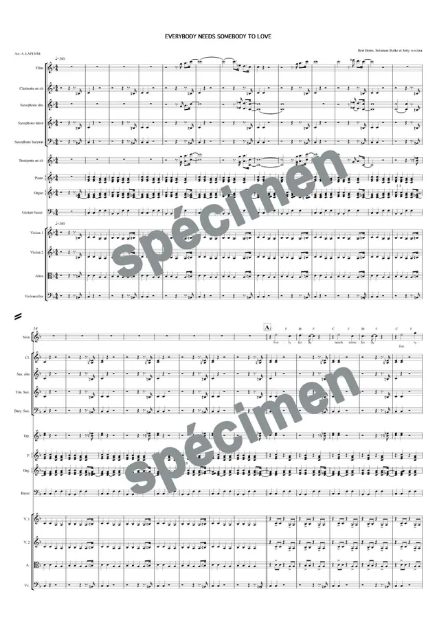 Everybody needs somebody to love (orchestre et chant)