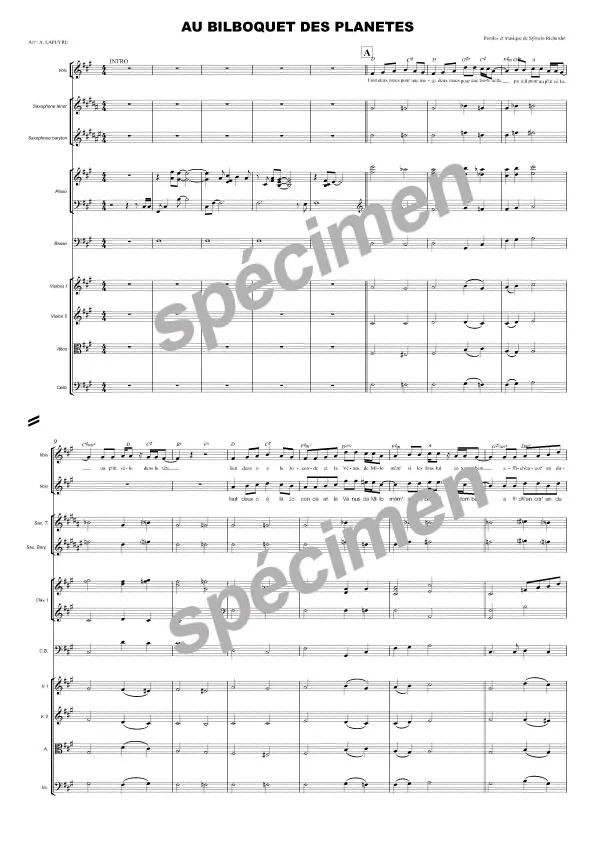 Au bilboquet des planètes (chant et orchestre)