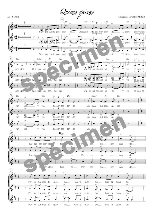 Quizás quizás (chant)