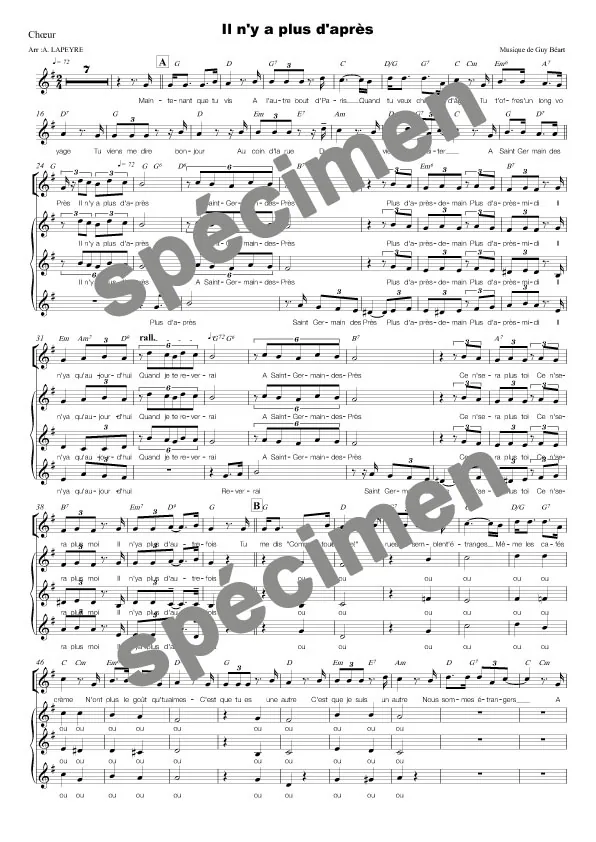 Il n’y a plus d’après (chant)