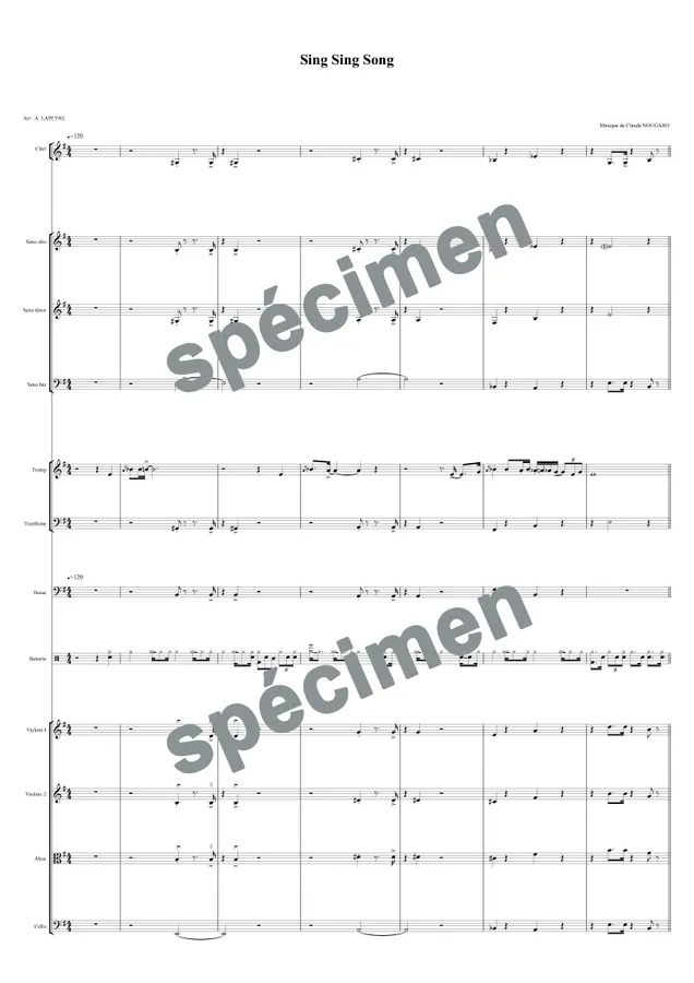 Sing sing song (orchestre et chant)