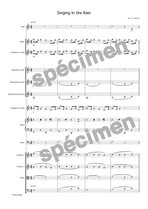 Singing in the rain (orchestre et chant)