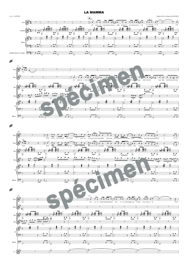La Mamma (orchestre et chant)