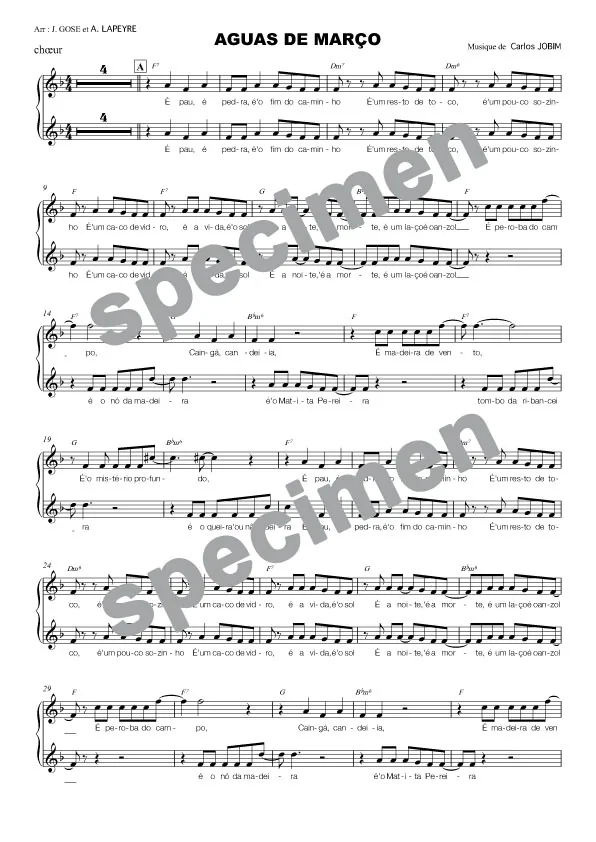 Aguas de março (chant)