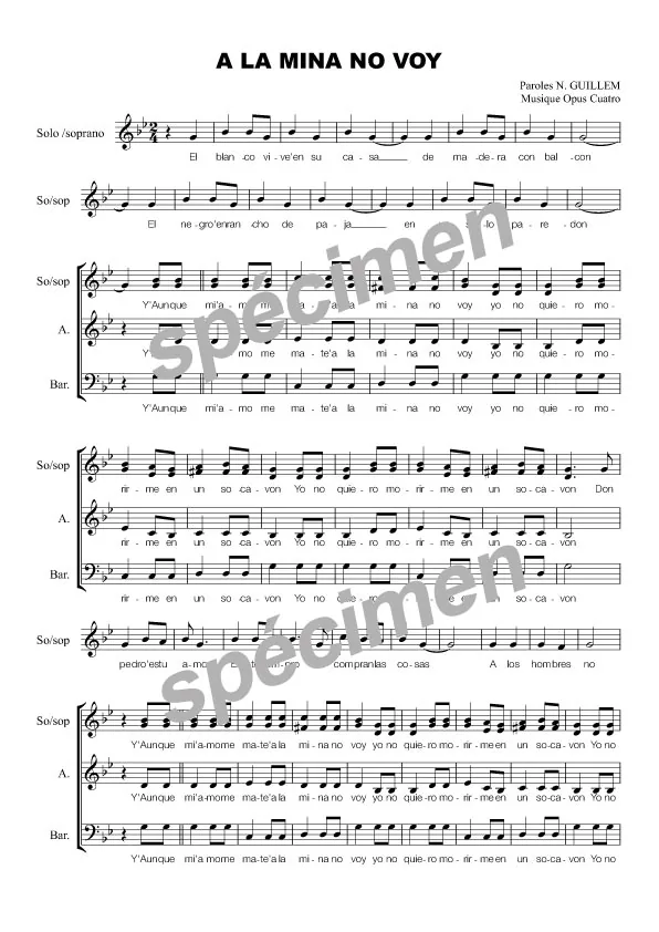A la mina no voy (chant)