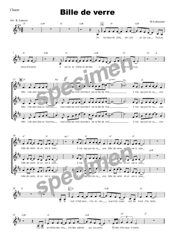 Bille de verre (chant)