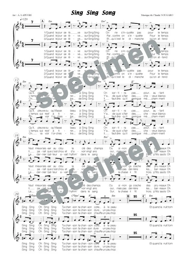 Sing sing song (chant)