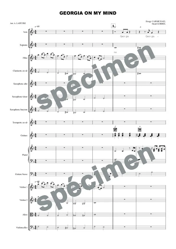 Georgia on my mind (orchestre et chant)