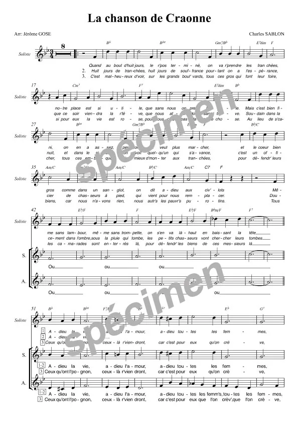 La chanson de Craonne (chant 2v)
