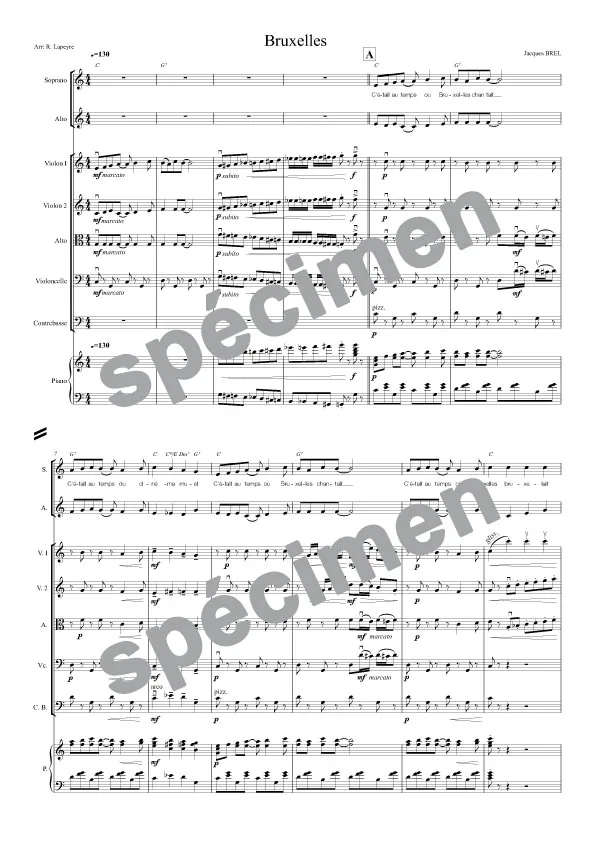 Bruxelles (quatuor à cordes et chant 2v)