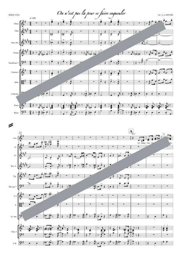 On n’est pas là pour se faire engueuler (orchestre et chant)