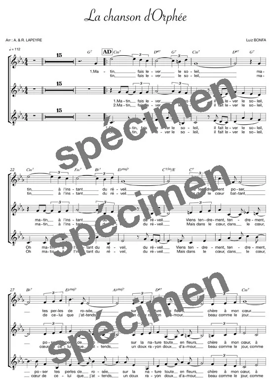 La chanson d’Orphée (chant)