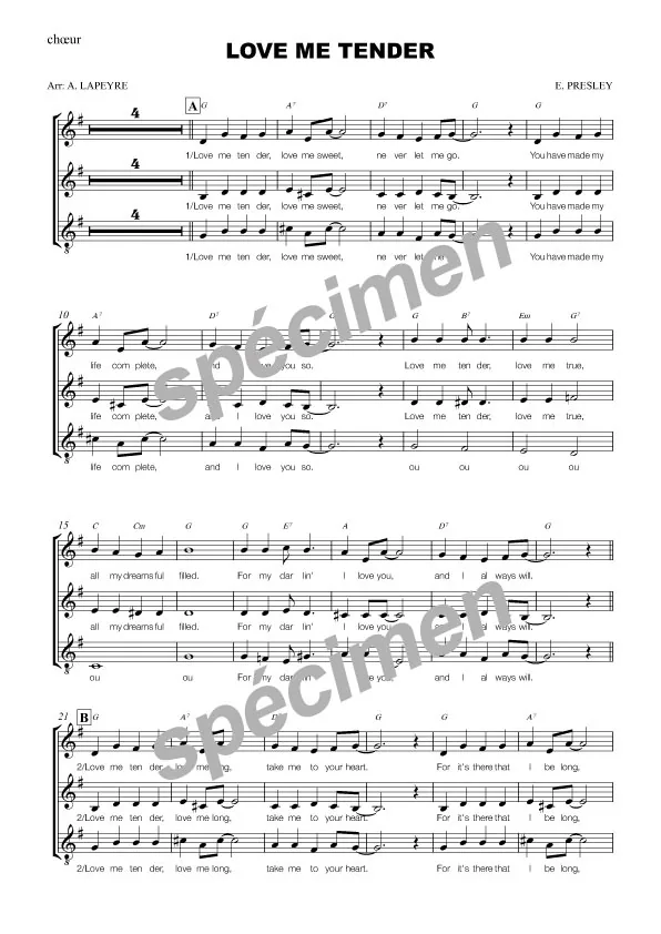 Love me tender (chant)
