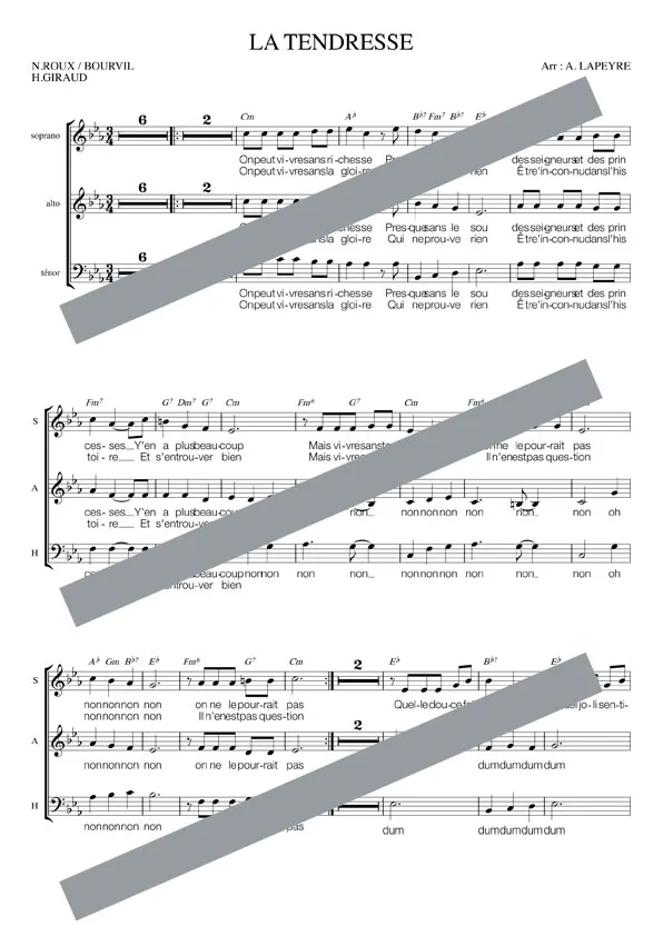 La tendresse (chant)