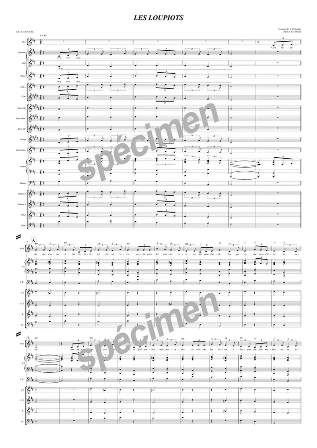 Les loupiots (chant et orchestre)