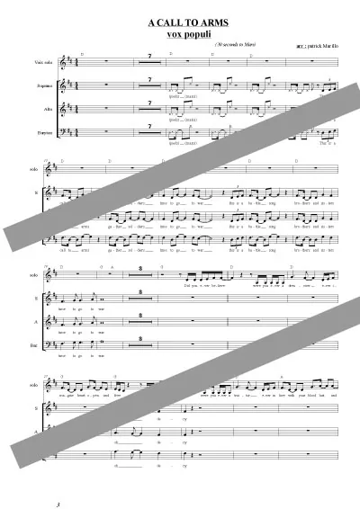 A call to arms de vox populi (chant)