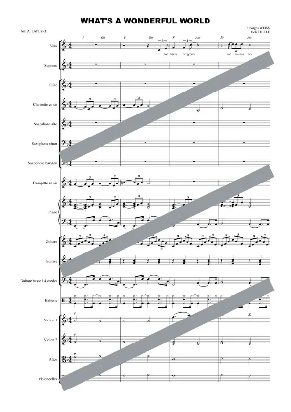 What a wonderful world (orchestre et chant)