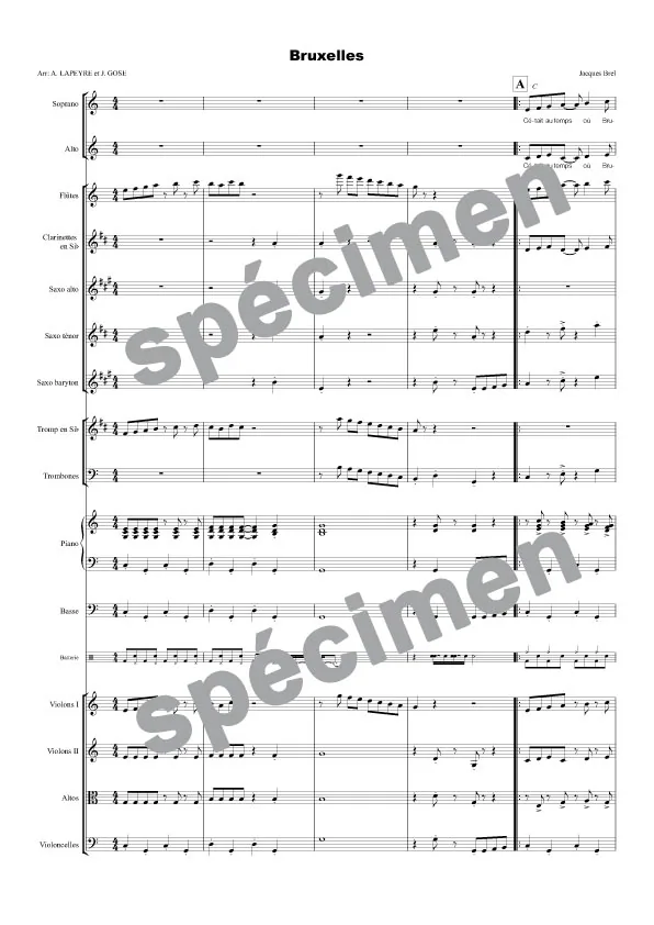Bruxelles (orchestre et chant)