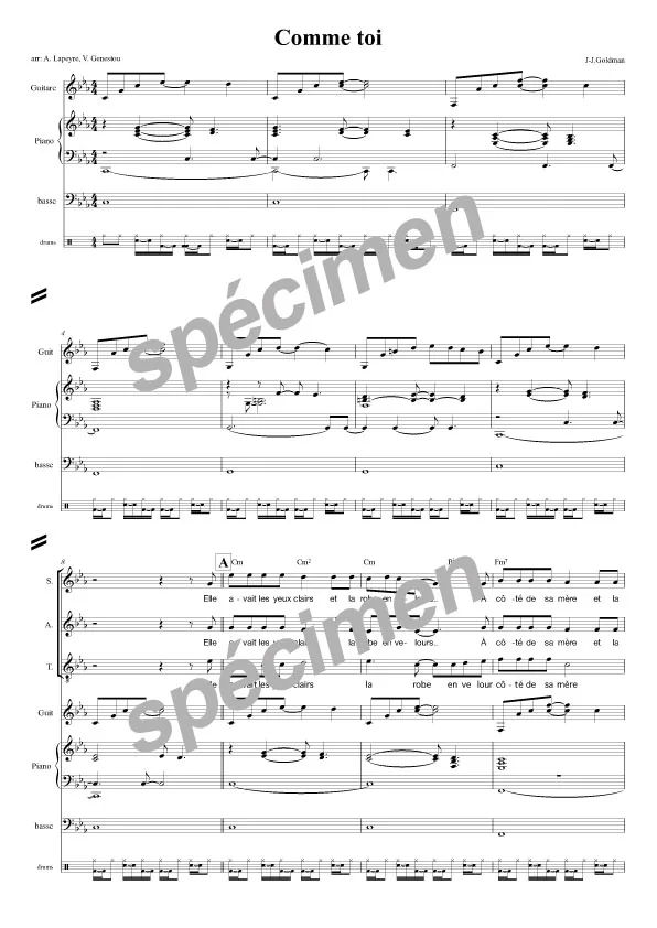 Comme toi (chant et orchestre)