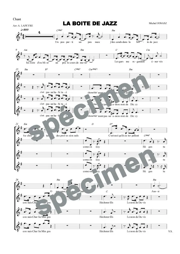 La boîte de jazz (chant)
