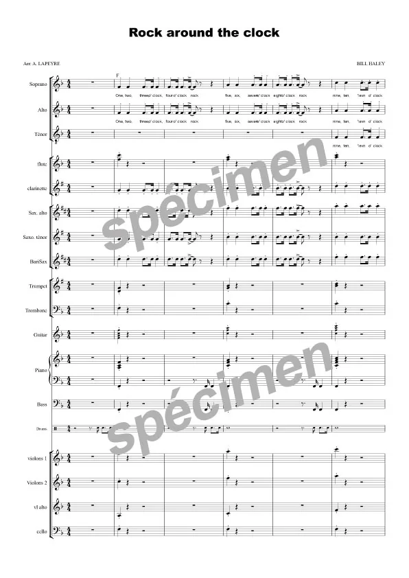 Rock around the clock (chant et orchestre)