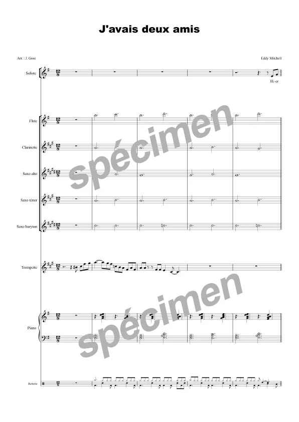 J’avais deux amis (chant et orchestre)