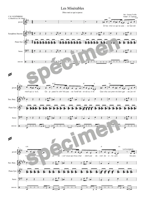 « Dites-moi ce qui se passe » Les Misérables (orchestre et chant)