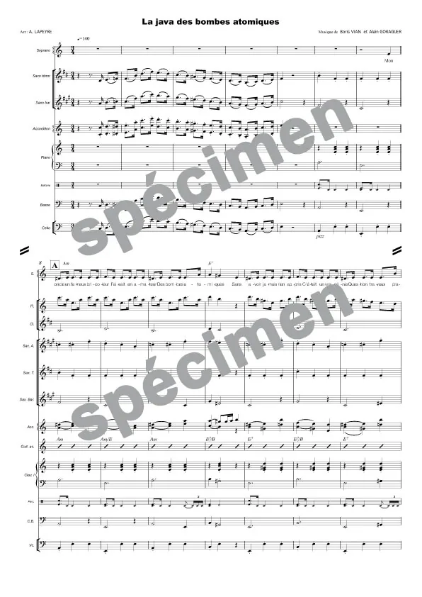 La java des bombes atomiques (orchestre et chant)