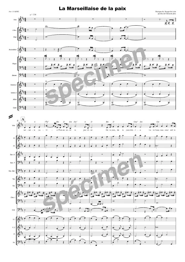 La Marseillaise de la paix (chant et orchestre)