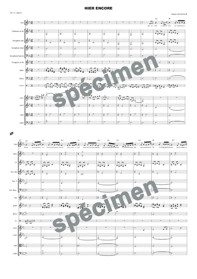 Hier encore (orchestre et chant)