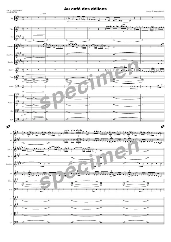 Au café des délices (chant et orchestre)